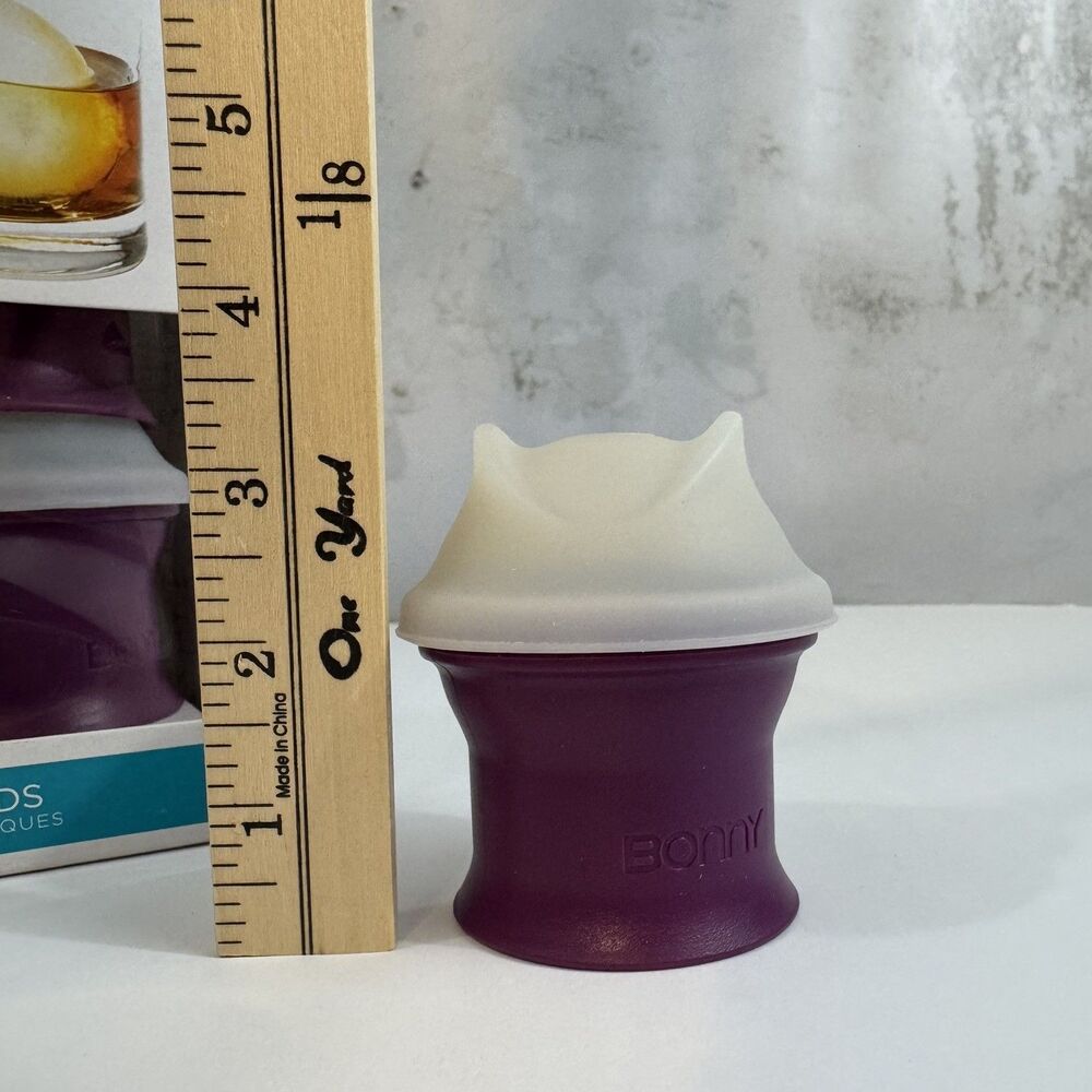 Bonny Silicone Sphere Ice Mold Set of 4 Large Round Whiskey Ice Ball Maker